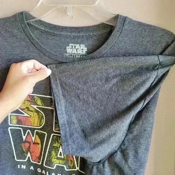 Star Wars Mens XL In A Galaxy Far Away Character Fill Shirt Grey Short Sleeve - Picture 3 of 9